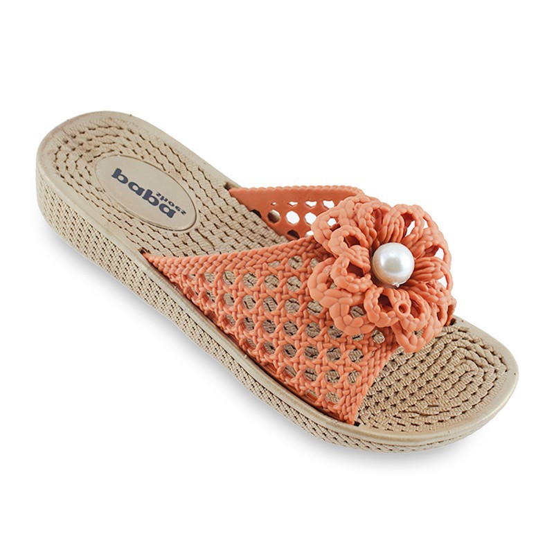 Flower Wedge Flip Flop